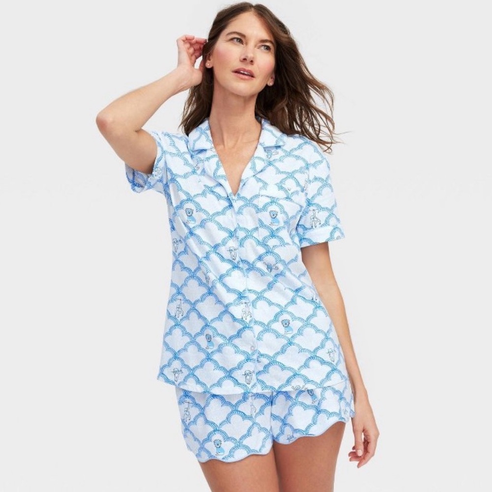 Roller Rabbit x Target pajamas geo trellis short sleeves & shorts set